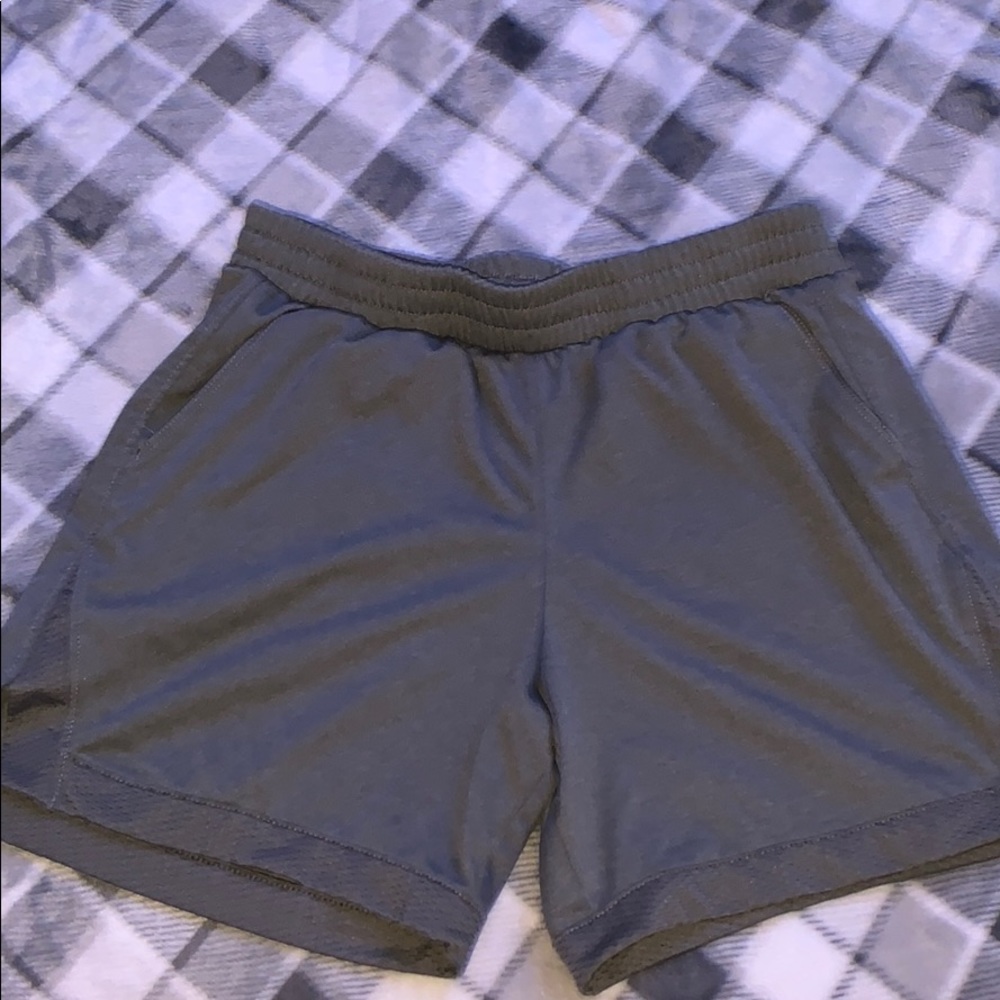 Grey athletic shorts